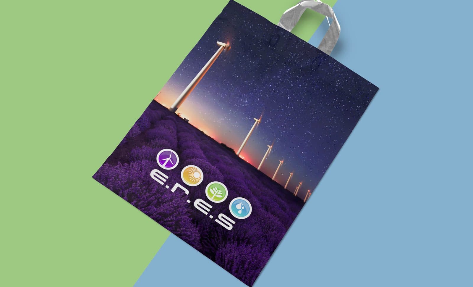 ERES bag with a landscape photograph